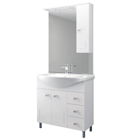 MOBILE BAGNO BIANCO EVA CM.85 COMPLETO