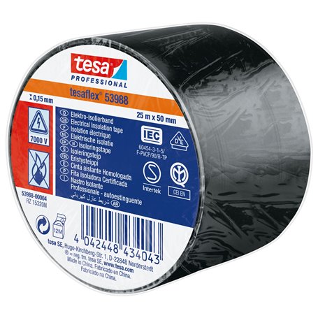 4PZ NASTRO ISOLANTE CERTIFICATO NERO MM.50 (MT.25)