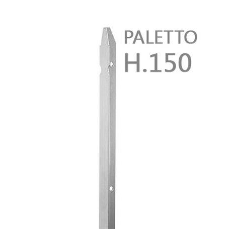 Paletto a T altezza 150 CM sezione mm 30x30x3 ZINCATO Palo Colore ZINCO da GIARDINO recinzione in ferro