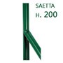 SAETTA A "L" ALTEZZA 200 CM VERDE PLASTIFICATA Per sostegno paletti per recinzione