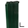 SAETTA A "L" ALTEZZA 120 CM VERDE PLASTIFICATA Per sostegno paletti per recinzione