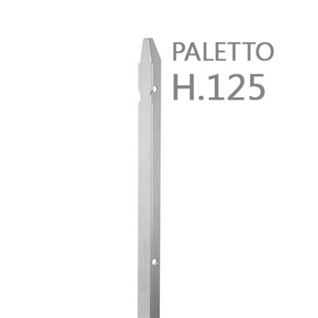 Paletto a T altezza 125 CM sezione mm 30x30x3 ZINCATO Palo Colore ZINCO da GIARDINO recinzione in ferro