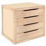 CASSETTIERA IN PINO 4 CASSETTI IN LEGNO CM 39X30X37,5H