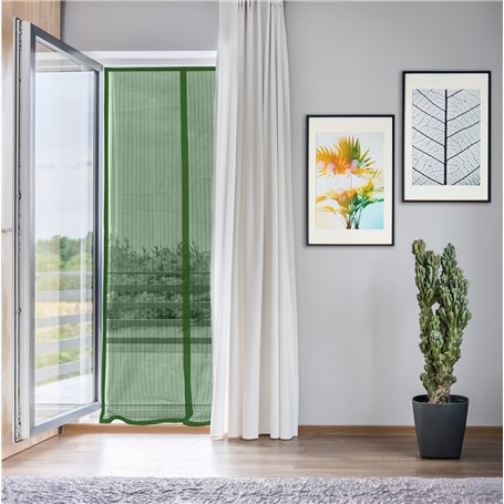 5PZ ZANZARIERA MAGNETICA"LUSSO"CM.140X240 VERDE