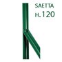 1PZ SAETTA A "L" ALTEZZA 120 CM VERDE PLASTIFICATA Per sostegno paletti per recinzione