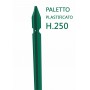 1PZ PALETTO A "T" SEZIONE MM 35X35X3 ALTEZZA 250 CM PLASTIFICATO VERDE PER RECINZIONI