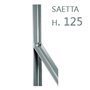 Saetta di sostegno a L H 125 CM 25x25x3 mm ZINCATA per paletti in ferro a T da H 150 | recinzioni da GIARDINO