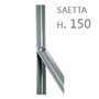 Saetta di sostegno a L H 150 CM 25x25x3 mm ZINCATA per paletti in ferro a T da H 175 e 200 | recinzioni da GIARDINO