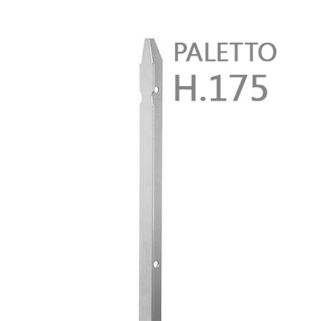 Paletto a T altezza 175 CM sezione mm 30x30x3 ZINCATO Palo Colore ZINCO da GIARDINO recinzione in ferro