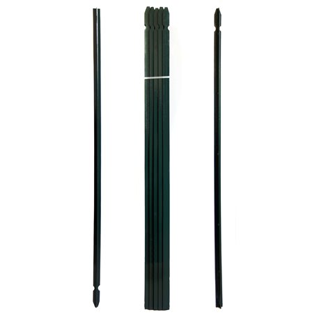 5 Paletti A T In Ferro Plastificato Verde - Per Recinzioni, Altezza 250cm - Foto 3