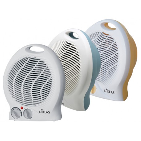 Termoventilatori Niklas verticale Funky 23x14x27 cm 2000W White Yellow