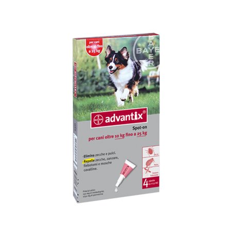 1PZ ADVANTIX CANI DA 10 A 25 KG. CF.4 PIPETTE DA 2,5 ml