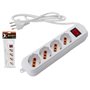 MULTIPRESE LINEA BRIXO SCHUKO BIPASSO 4 POSTI CON INTERRUTTORE