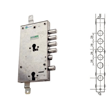 SERRATURA MOTTURA PORTE BLINDATE 85.595 MANO SINISTRA