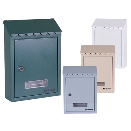 CASSETTE POSTALI BRIXO POPULAR GRIGIO CON TETTO CM.21x7x30H