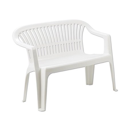 Panchine Diva colore bianco in resina 114x55xH82 cm.