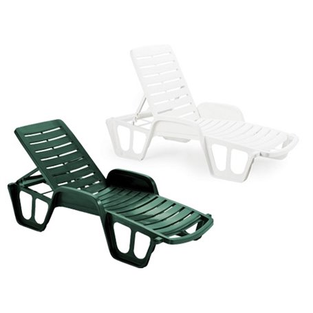 LETTINI RESINA RECLINABILE COLORE VERDE 192x71xH100 cm 