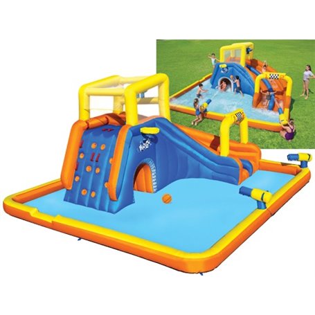 Parco Acquatico gonfiabile Super Waterway BestWay 53377 in PVC 551x502x265 cm