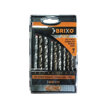 Set punte Brixo HSS Widia HSS Cobalto 9 Pz DIAMETRO 5/6/8cm