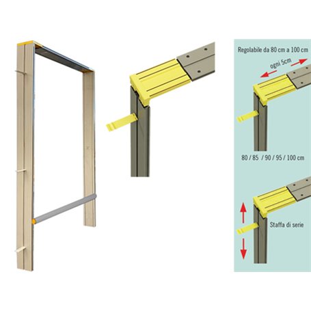 CONTROTELAI PVC PER PORTE CM.80/100x10,5x217H