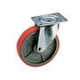 RUOTE POLIURETANO FORCELLA ROTANTE DIAMETRO 125mm PORTATA KG.180