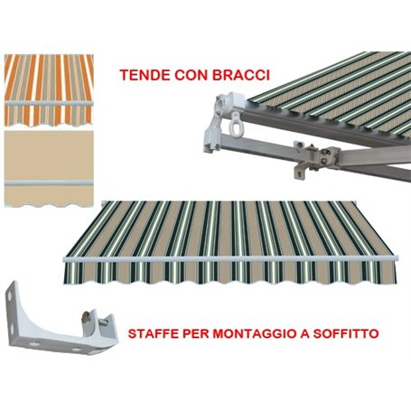 TENDE SOLE CON BRACCI 250X200 CM GIALLO/BEIGE