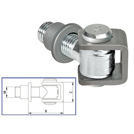 CARDINI FILETTATI PER CANCELLI M20 A.120