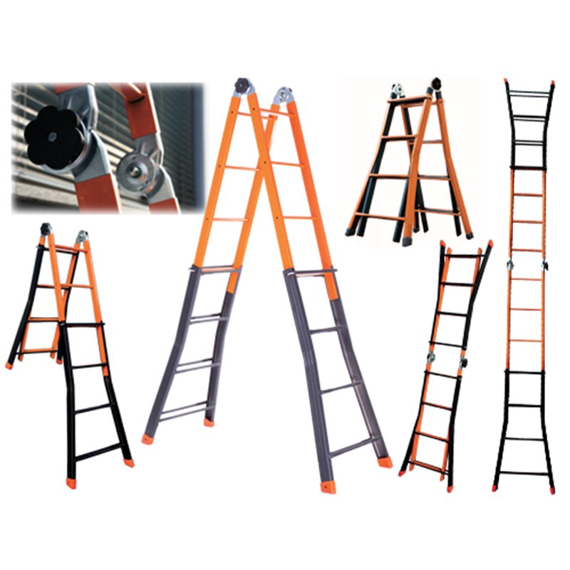 Scala Telescopica Allungabile 4.4 Metri | 11 Gradini, Portata 150kg | Con Ganci In Acciaio | EN131 - Foto 6