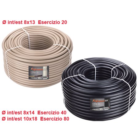 1PZ TUBO PVC PER IRRORAZIONE DIAMETRO INTERNO ED ESTERNO 10x18mm ROTOLO 100MT