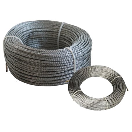 1PZ FUNE COMMERCIALE ZINCATA DIAMETRO 4mm ROTOLO 100MT FILI 54