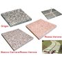 Lastre Basi cemento graniglia per ombrelloni laterali 40x40xH3,7 cm GRIGIO 