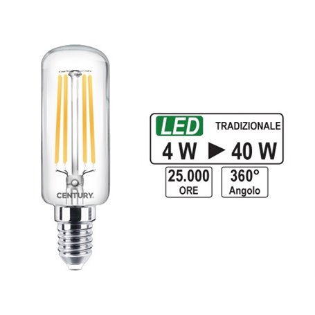 LAMPADINE CENTURY LED FILAMENTO E14 CAPPA 4W