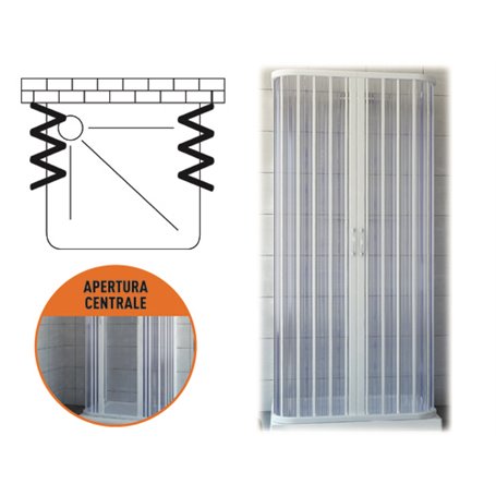 BOX DOCCIA BRIXO PVC ORCA 3LATI H 185CM LARGHEZZA70/80 X 70/80 X 70/80CM