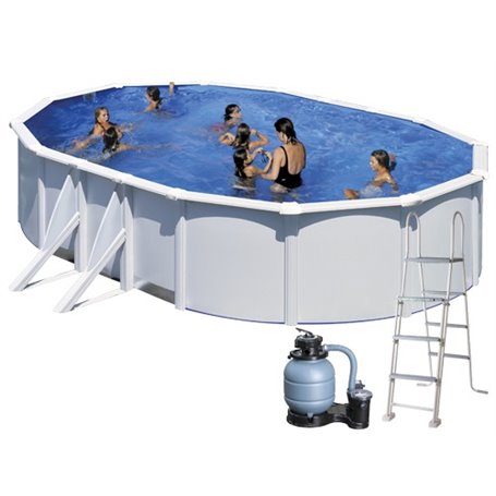 PISCINA OVALI GRE FIDJI KIT ECO KIT 500 ECO 500X300XH120 CM. CAPACITÀ 14.550 LT