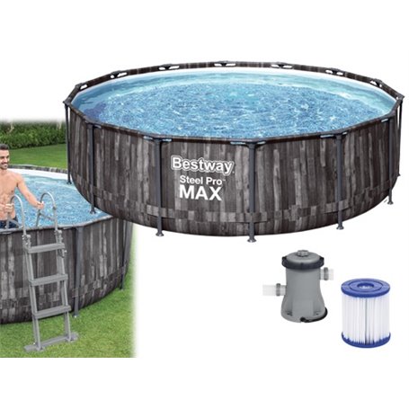 Piscine tonde Steel Pro Max BestWay 5614Z DIAMETRO427xH107cm Capacità 13.030 Lt