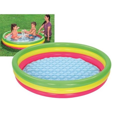 PISCINA BABY SUMMER 3 ANELLI B/W MOD 51103 Capacità  211lt 152xH30 cm