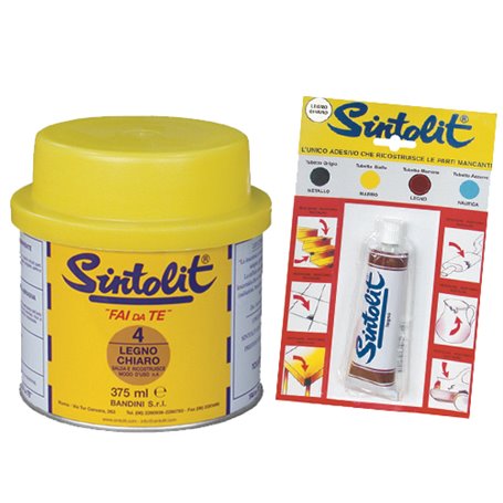 STUCCO PER LEGNO CHIARO E SCURO SINTOLIT LEGNO SCURO BARATTOLO 375 ML.