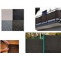 1PZ Stuoia Rattanscreen Brixo altezza 90x300 cm. Nero in polietilene