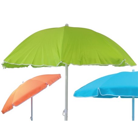 OMBRELLONE SPIAGGIA SOLERO COLORE CELESTE TELO IN POLIESTERE DIAMETRO 180CM