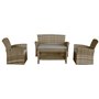 Set SALOTTO DA GIARDINO rattan Century divano tavolo e 2 poltrone