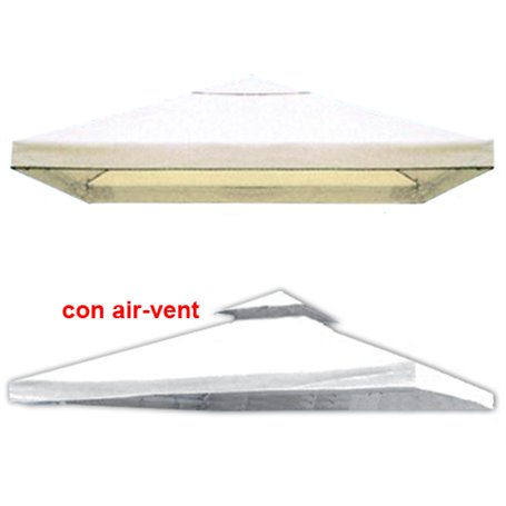 Teli copertura per gazebo 3x3 mt. colore bianco