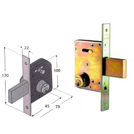 SERRATURA WELKA CILINDRO FISSO CATENACCIO 30MM