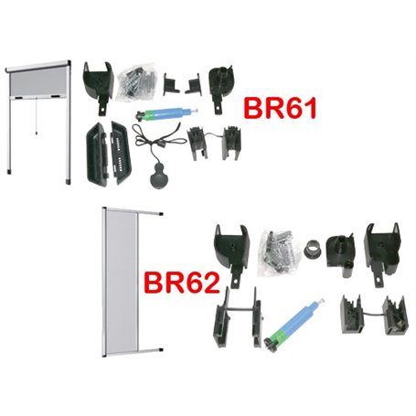 KIT RICAMBI PER ZANZARIERE STOP INSET FRENO, MANIGLIE,CORDA ORIZZONTALE BR62