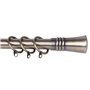 BASTONE SCORRITENDA BRIXO ETRURIA TURBANTE BRONZO IN ACCIAIO ESTENSIBILE DA 210 A 380CM DIAMETRO 19MM