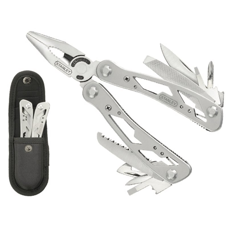 XEEMKAR Pinze Multiuso Con Torcia Portachiavi – 11 Funzioni, Acciaio Inox, Custodia Nylon – Attrezzo Sopravvivenza E Campeggio