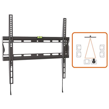 Supporto a parete FISSO PER TV DA 42 A 55" NERO