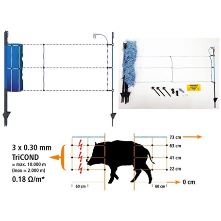 1PZ RETE PER ELETTRORECINZIONI H.90cm RT.50MT