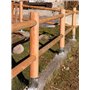 10PZ Pali in legno Ø CM 6 altezza CM 200 H tondi SENZA PUNTA trattati impregnati per recinzione per staccionata/steccato Palo To
