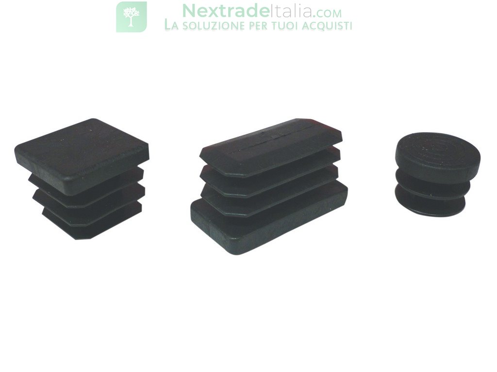200PZ PUNTALI ALETTATI TONDI 24 MM PLASTICA NERO — Punte, frese e dischi — rif. FERX.12191.STOCK