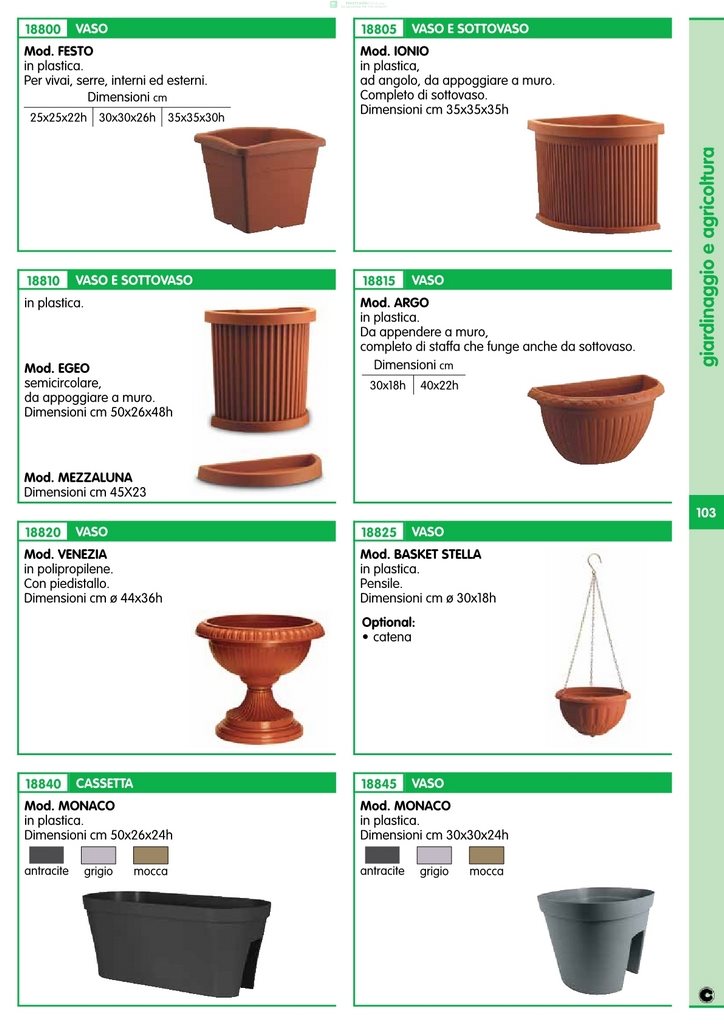 Vaso in Plastica a Muro Argo 40XH22 CM — rif. FERX.18232.STOCK — foto 2 Vaso in Plastica a Muro Argo 40XH22 CM — rif. FERX.18232.STOCK — foto 2